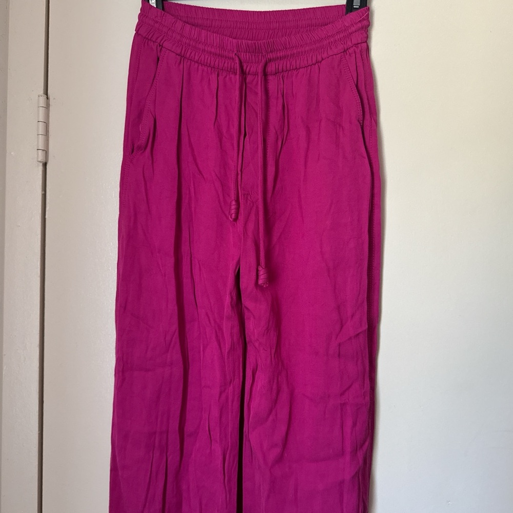 Zara Fuchsia Elastic Waist Pants